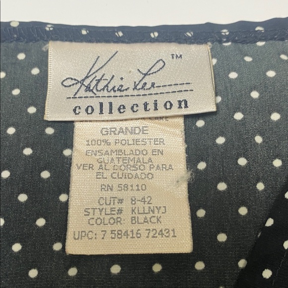 Vintage Kathie Lee Collection Polk Dot Button Front Blouse Women's Size Large - Picture 10 of 13